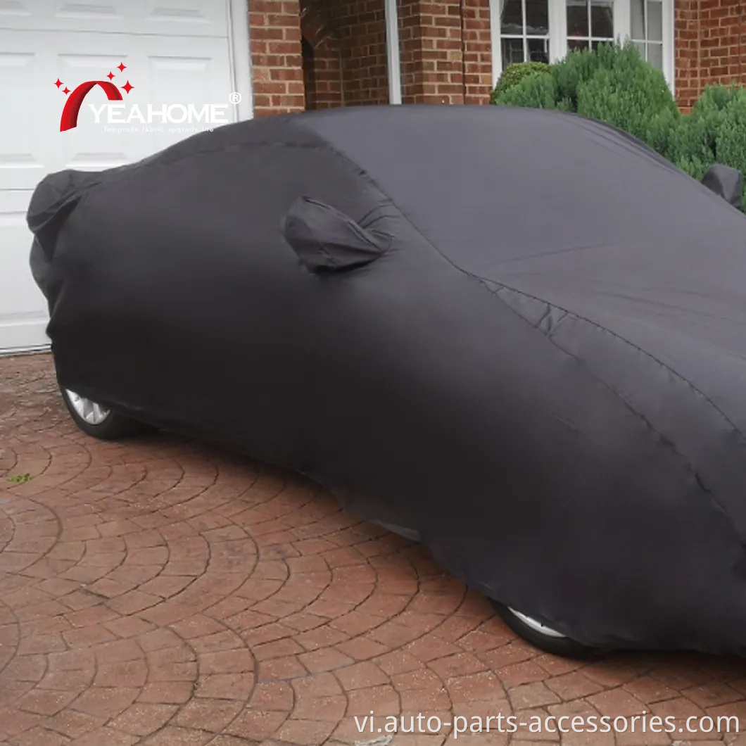 100% Polyester Black Outdoor Car Cover Probound chống UV tùy chỉnh chống tia cực tím